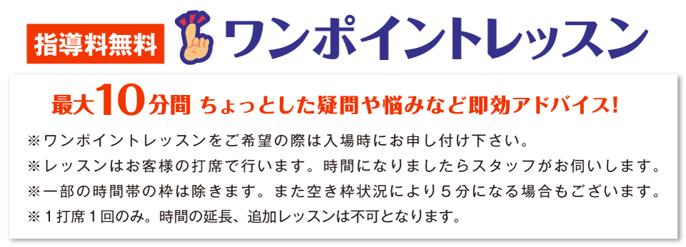 ワンポイントレッスン